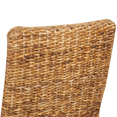 Swen Studio -  Dining Chairs 6 pcs Abaca and Solid Mango Wood